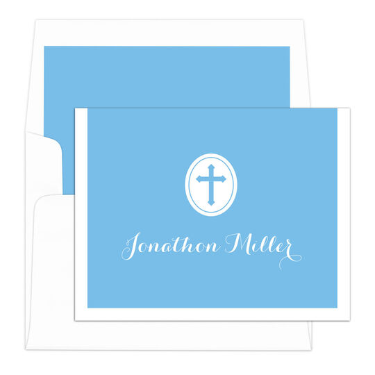 Blue Cross Folded Note Cards